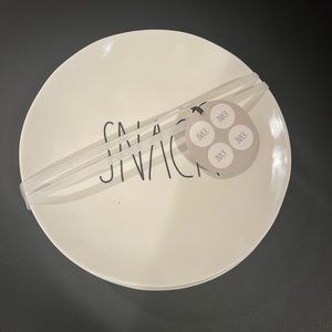 Rae Dunn large melamine plates - snack